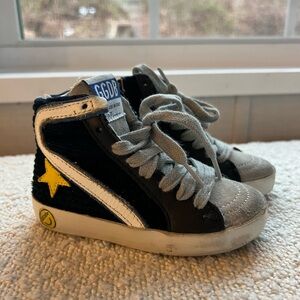Golden Goose Kids Sneakers Black and Yellow